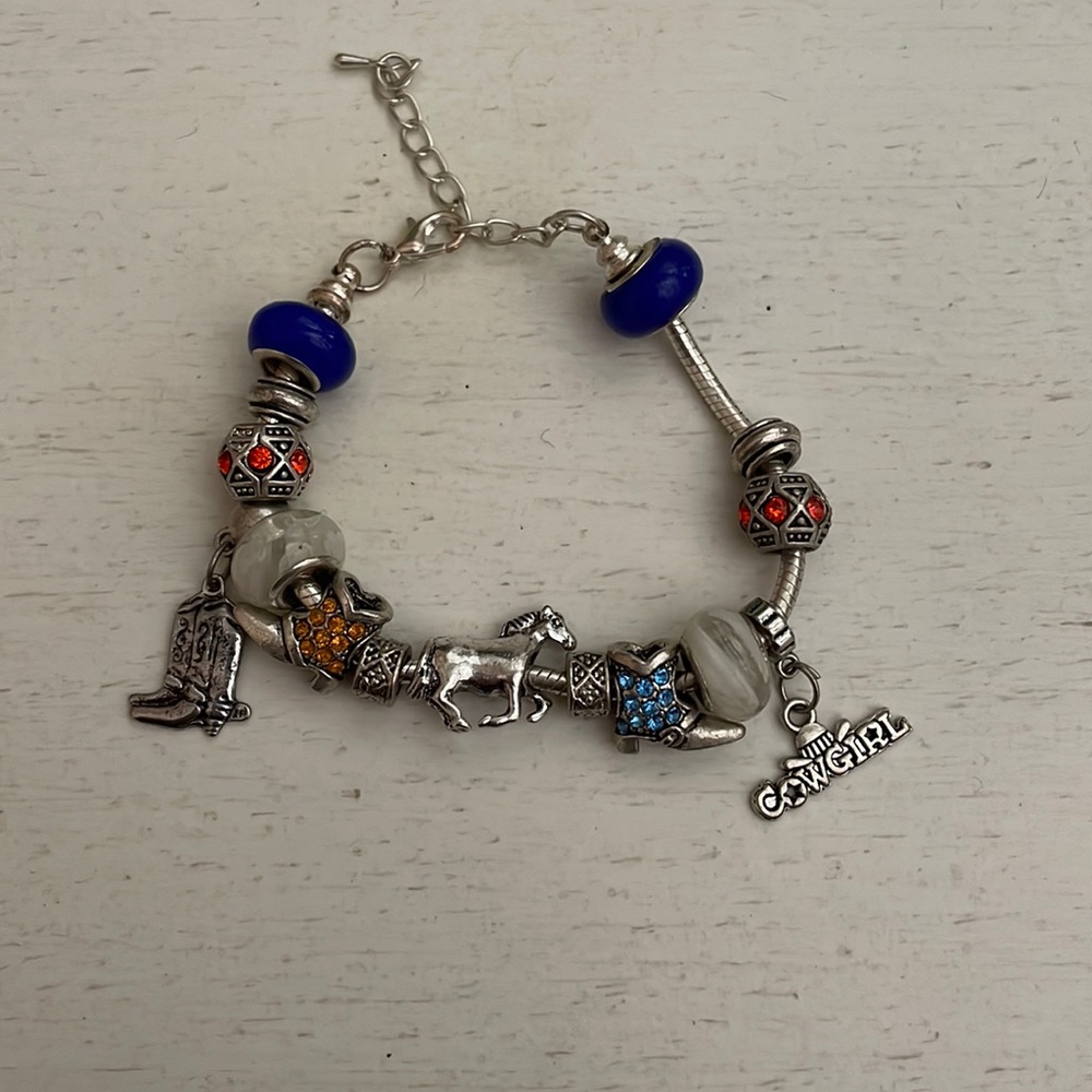 Cowgirl charm bracelet